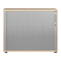 UNI Roller shutter cabinet | 2 OH, 1000 x 777 mm, Maple / Silver Gray  - 2 Thumbnail Image