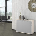 UNI Roller shutter cabinet | 2 OH, 1000 x 777 mm, Maple / Silver Gray  - 1 Thumbnail Image
