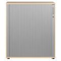UNI Tambour door cabinet | 3 OH, 1000 x 1143 mm, Maple / Silver Gray  - 3 Thumbnail Image