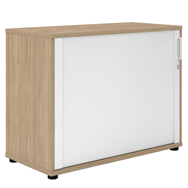 UNI Querroll store cabinet | 2 Oh, 1000 x 777 mm, amber oak / white - 2 Main Image