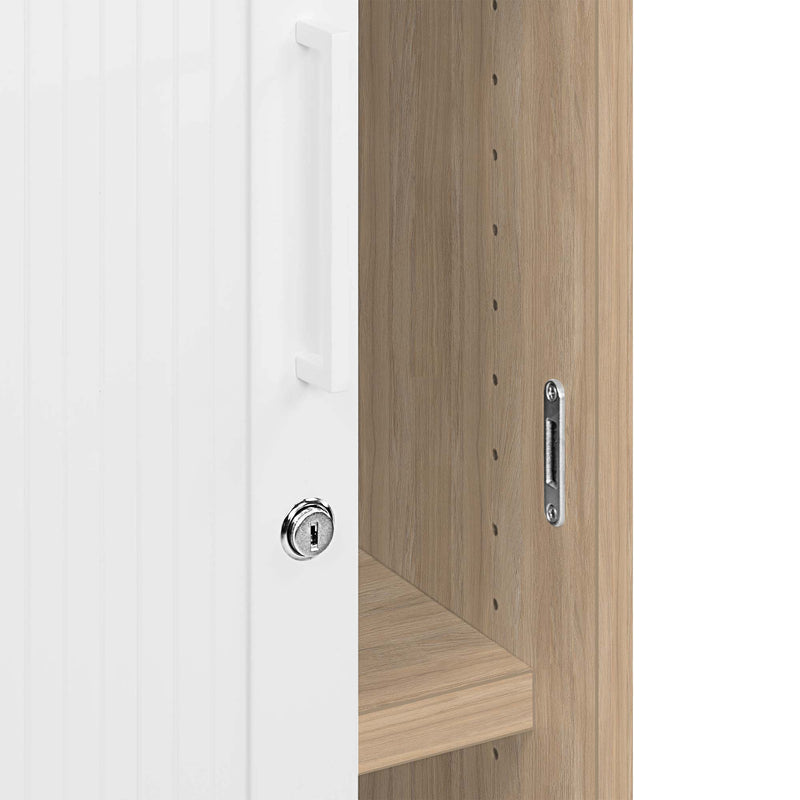 UNI Querrollladenschrank | 3 OH, 1000 x 1143 mm, Bernsteineiche / Weiß - 5 Main Image