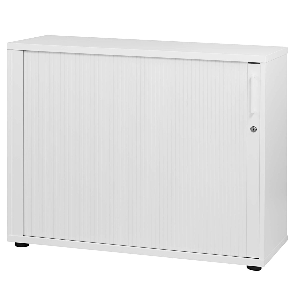 UNI Tambour-door cabinet | 2 OH, 1000 x 777 mm, White  - 2 Lightbox Main Image