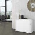 UNI Tambour-door cabinet | 2 OH, 1000 x 777 mm, White  - 1 Thumbnail Image