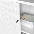 UNI Tambour-door cabinet | 2 OH, 1000 x 777 mm, White  - 3 Thumbnail Image