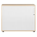 UNI Armoire à portes roulantes transversales | 2 OH, 1000 x 777 mm, érable / blanc  - 2 Thumbnail Image