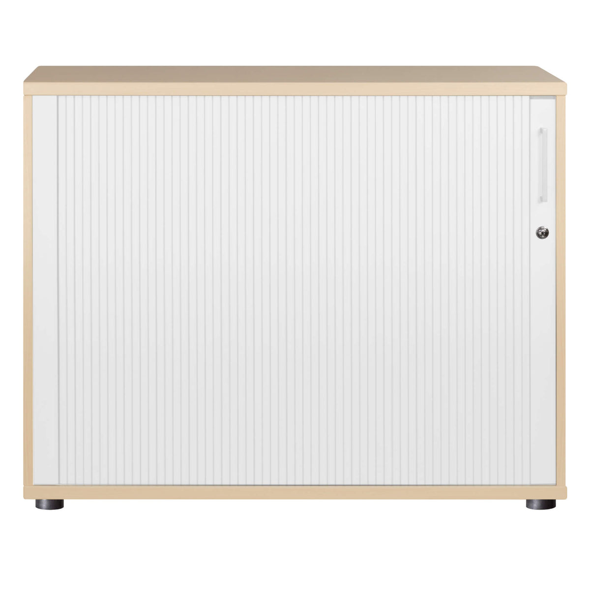 UNI Armoire à portes roulantes transversales | 2 OH, 1000 x 777 mm, érable / blanc  - 2 Lightbox Main Image