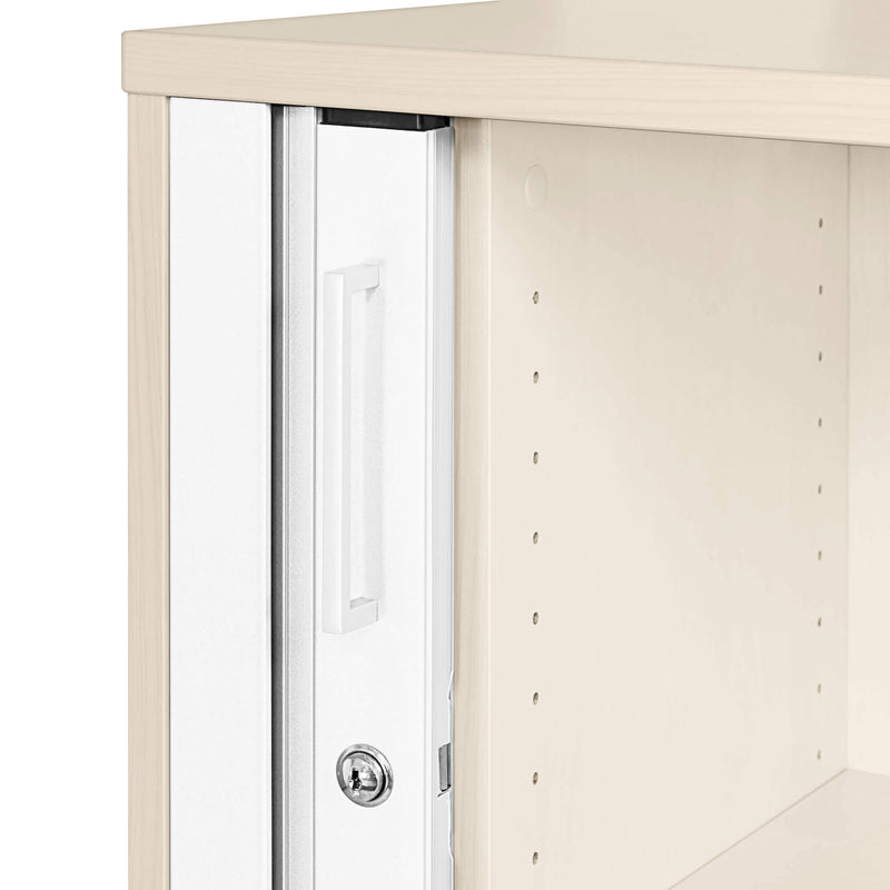 UNI Armoire à portes roulantes transversales | 2 OH, 1000 x 777 mm, érable / blanc  - 5 Main Image