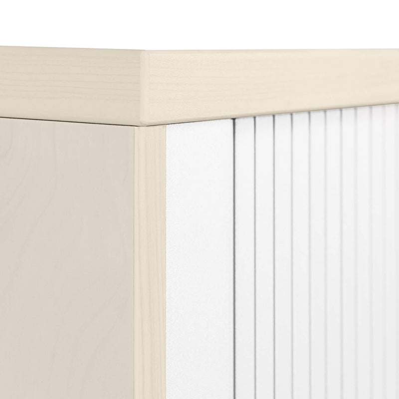 UNI Armoire à portes roulantes transversales | 2 OH, 1000 x 777 mm, érable / blanc  - 8 Main Image