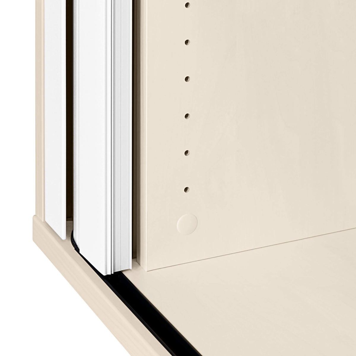 UNI Armoire à rideau transversal | 3 OH, 1000 x 1143 mm, érable / blanc  - 10 Lightbox Main Image