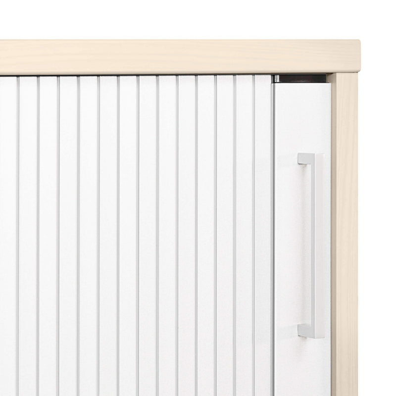 UNI Armoire à rideau transversal | 3 OH, 1000 x 1143 mm, érable / blanc  - 12 Main Image