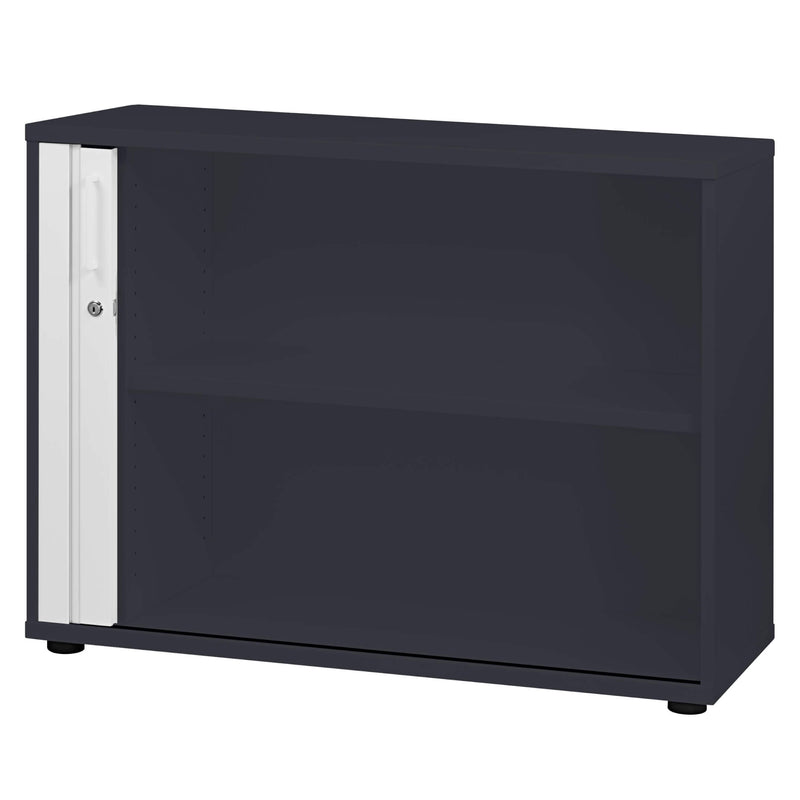 UNI Querrollladenschrank | 2 OH, 1000 x 777 mm, Anthrazit / Weiß - 5 Main Image