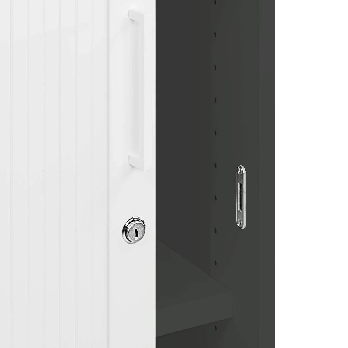 UNI Querrollladenschrank | 2 OH, 1000 x 777 mm, Anthrazit / Weiß - 8 Lightbox Main Image