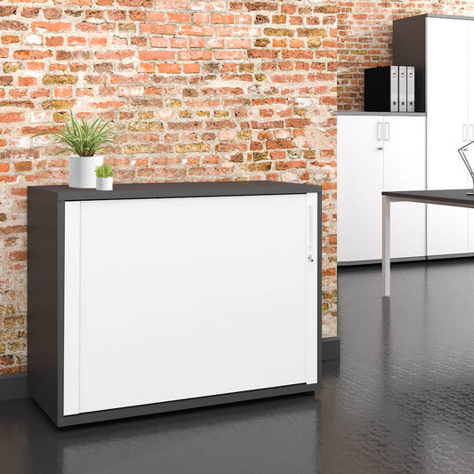 UNI Cabinet des magasins de queserroll | 2 oh, 1000 x 777 mm, anthracite / blanc