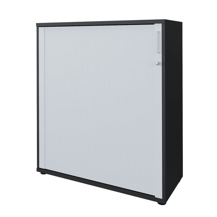 UNI Cabinetto del negozio querroll | 3 OH, 1000 x 1143 mm, antracite / bianco