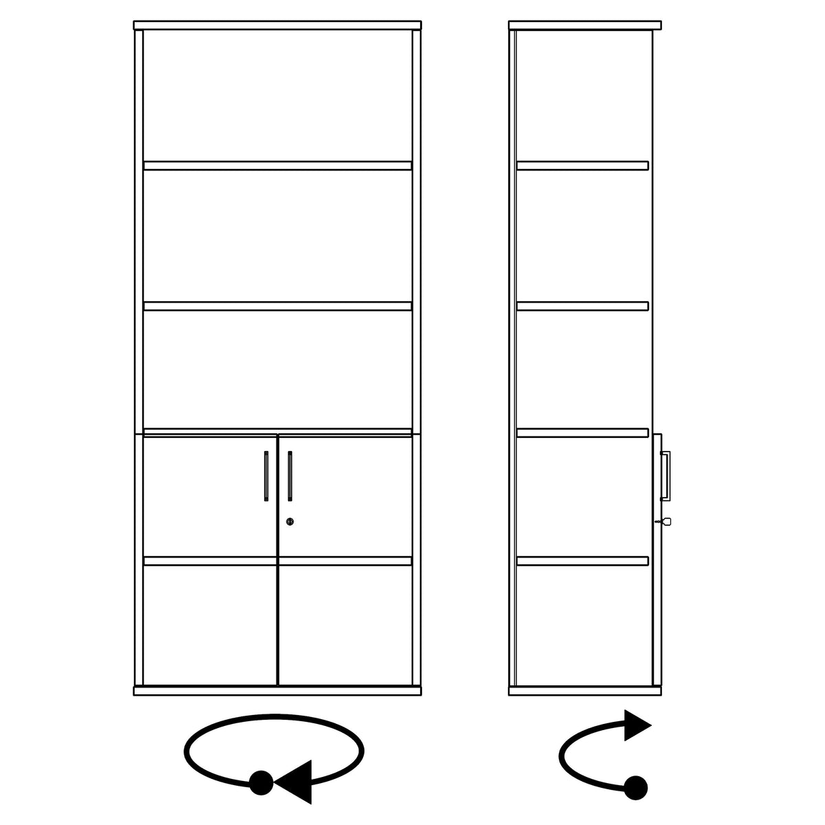 UNI Combinez l'armoire | 5 oh, 800 x 1897 mm, chêne ambre - 12 Lightbox Main Image