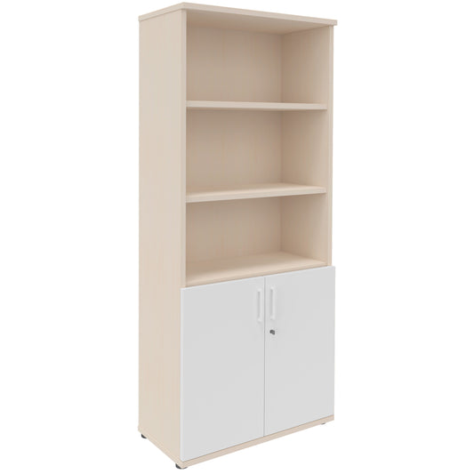 UNI Combine cabinet | 5 Oh, 800 x 1897 mm, maple / white