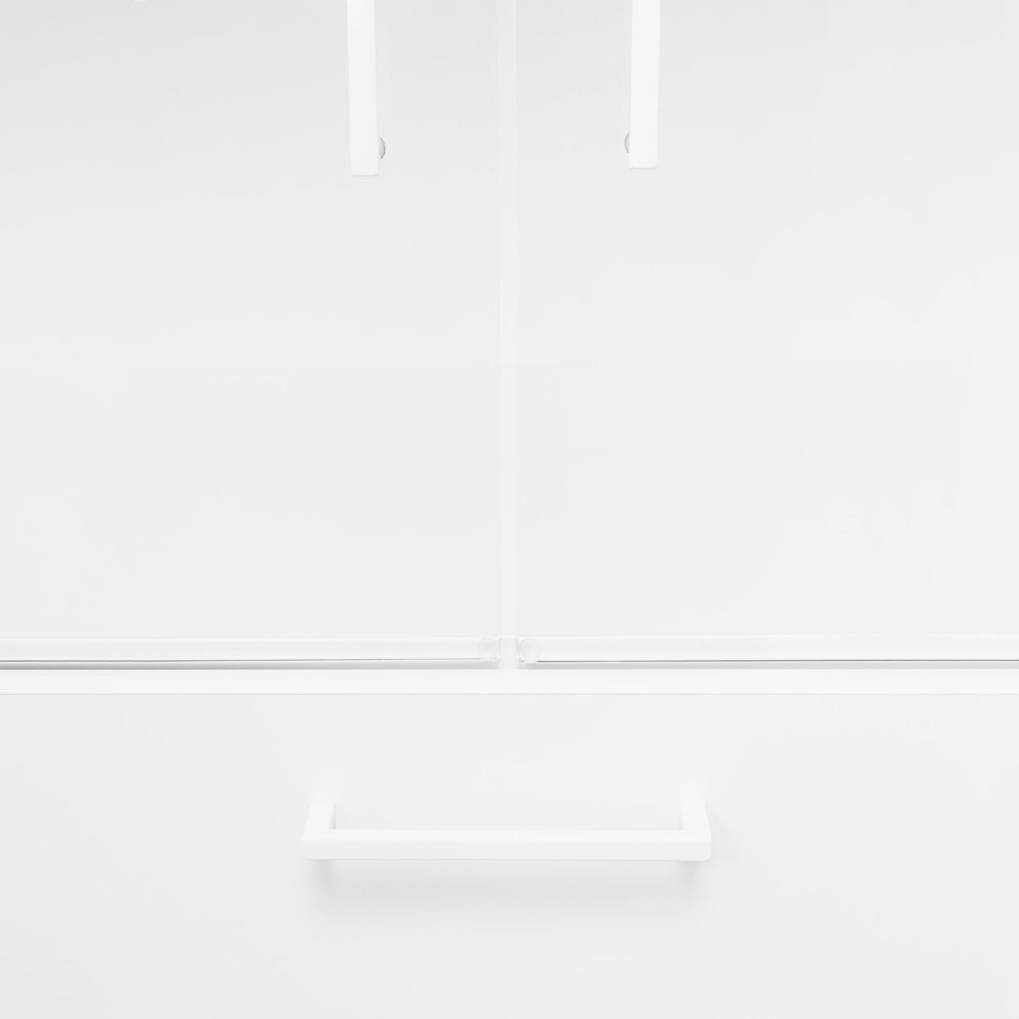 UNI Showcase cabinet with hanger register | 5 Oh, 800 x 1897 mm, white