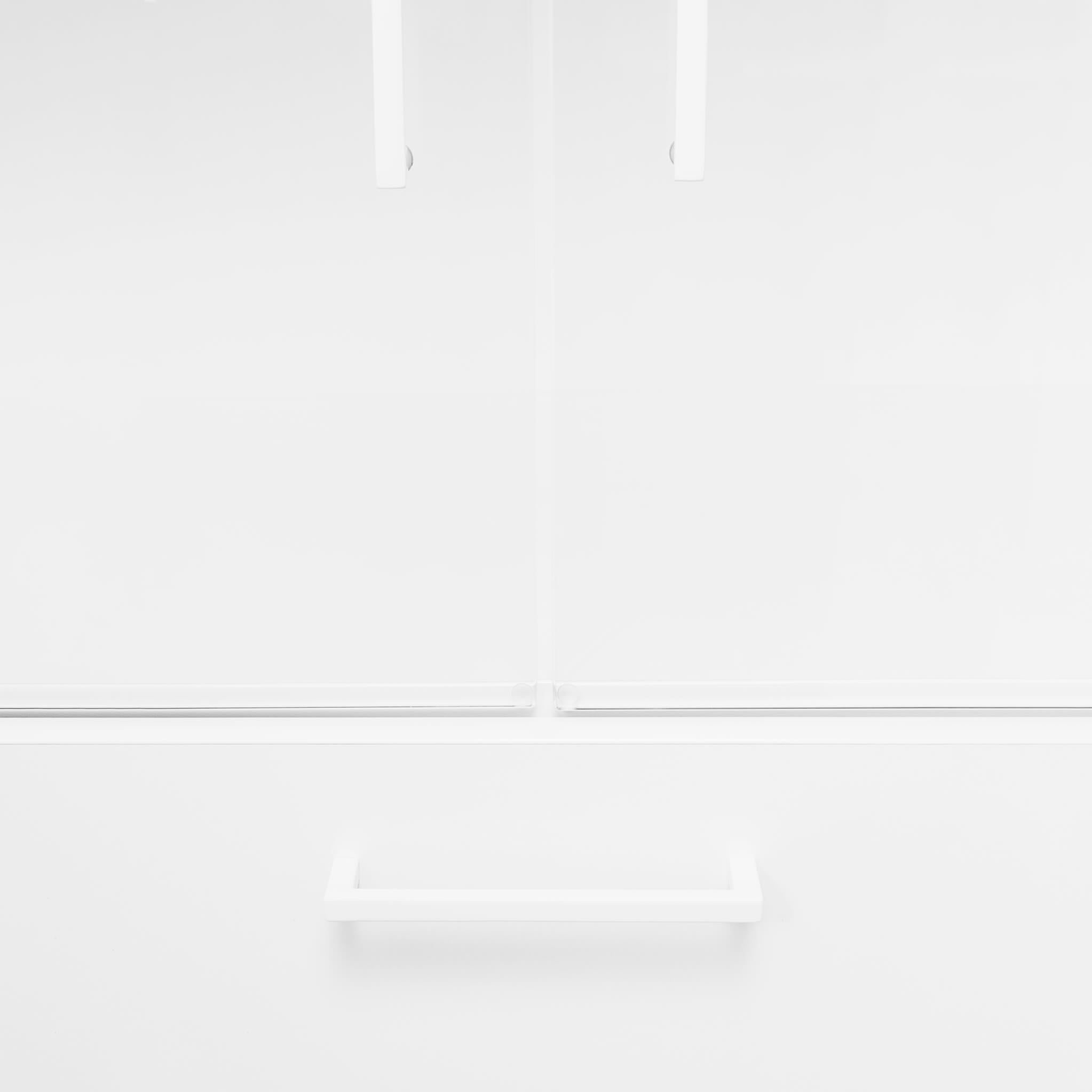 UNI Vitrinenschrank mit Hängeregister | 5 OH, 800 x 1897 mm, Weiß