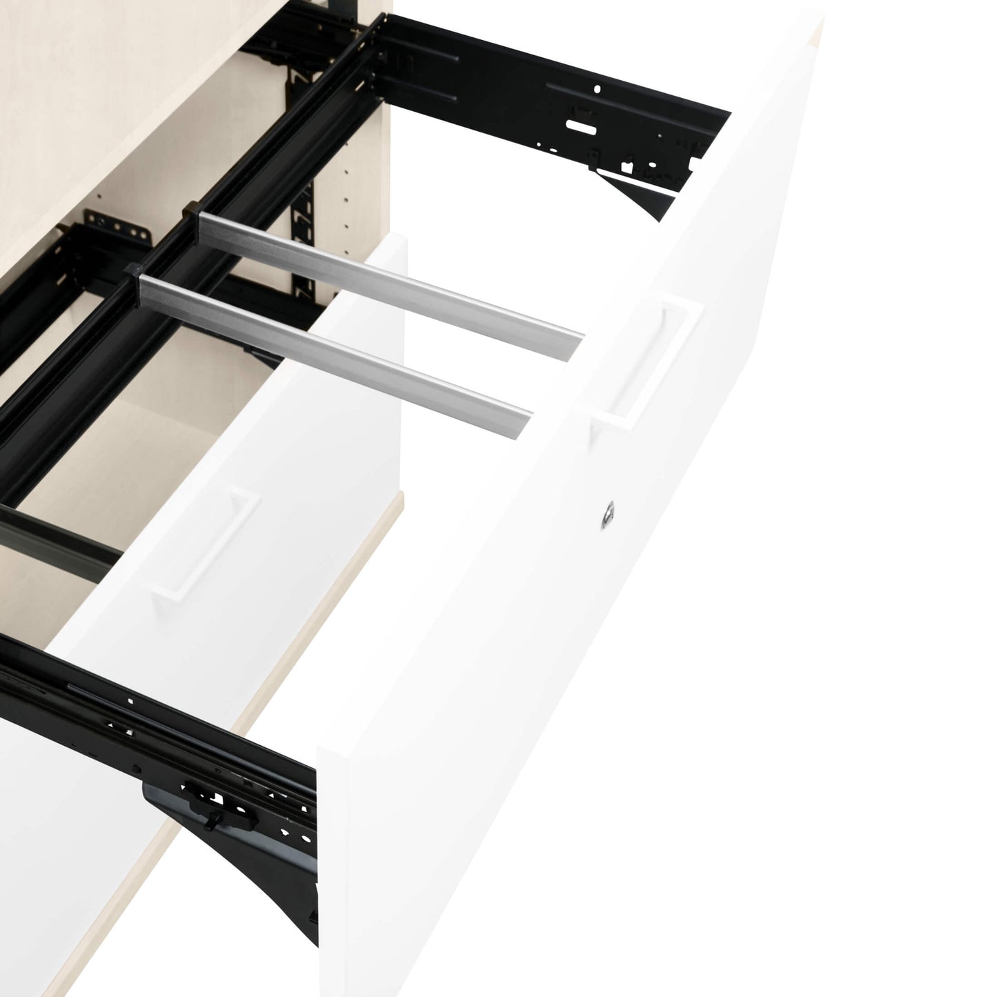 UNI Gabinetto combinato con registro sospeso | 5 OH, 800 x 1897 mm, acero / bianco