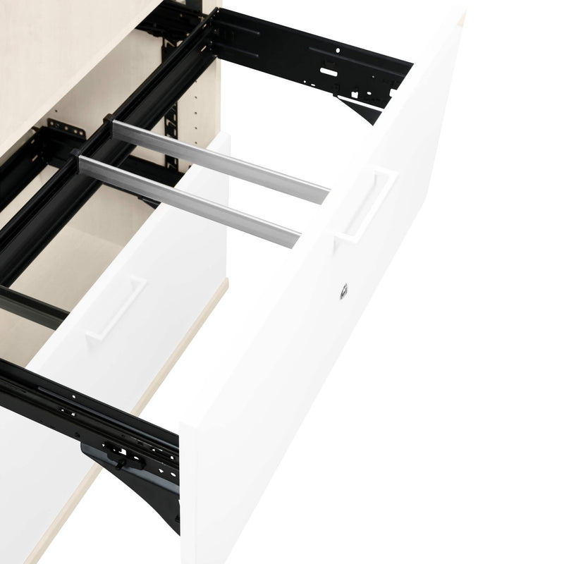 UNI Armadio combinato con classificatore sospeso | 5 OH, 800 x 1897 mm, acero / bianco  - 8 Main Image