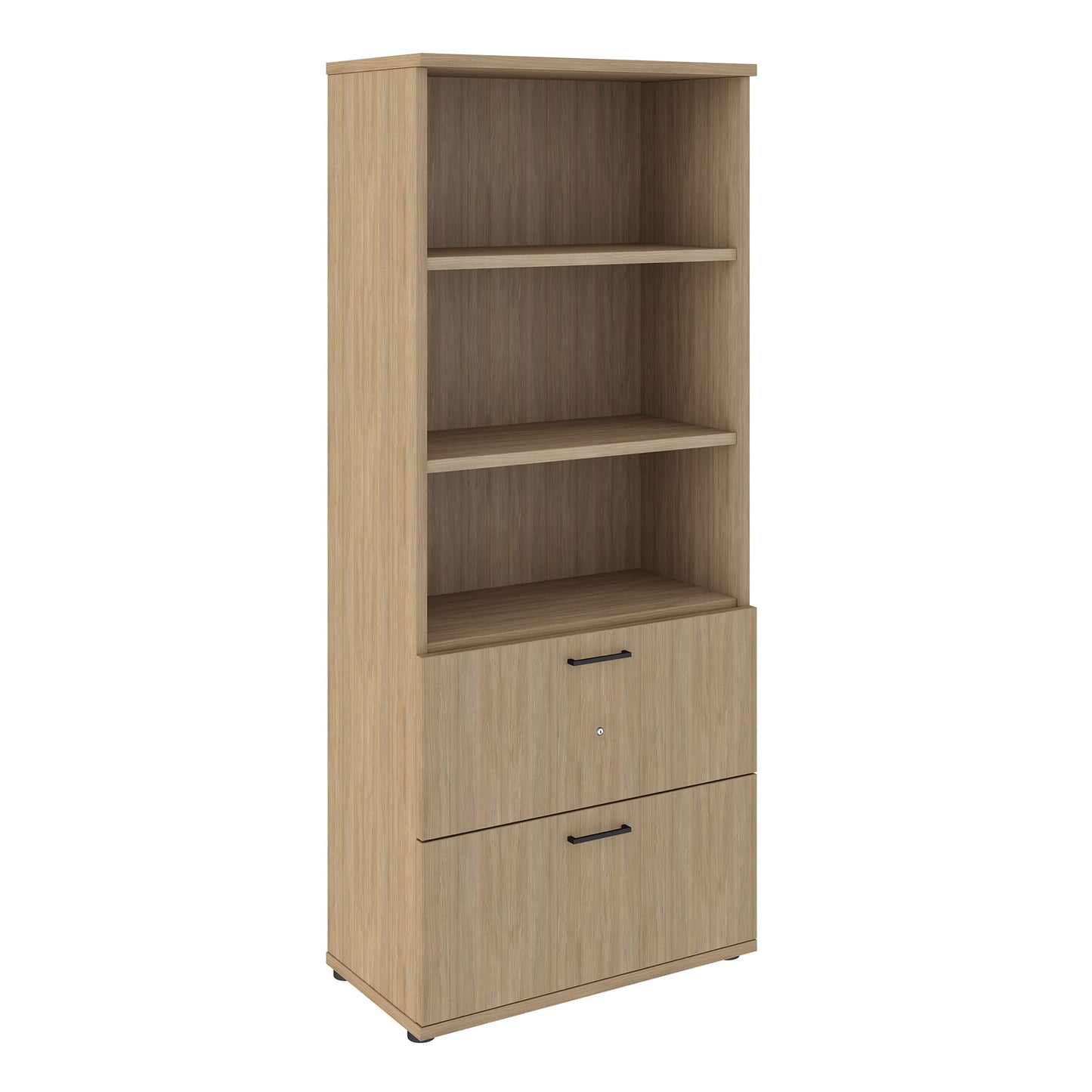 UNI combination cabinet with hanging file | 5 OH, 800 x 1897 mm, amber oak