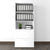 UNI Gabinetto combinato con registro sospeso | 5 Oh, 800 x 1897 mm, bianco