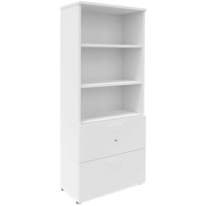UNI Combined cabinet with hanging register | 5 Oh, 800 x 1897 mm, white