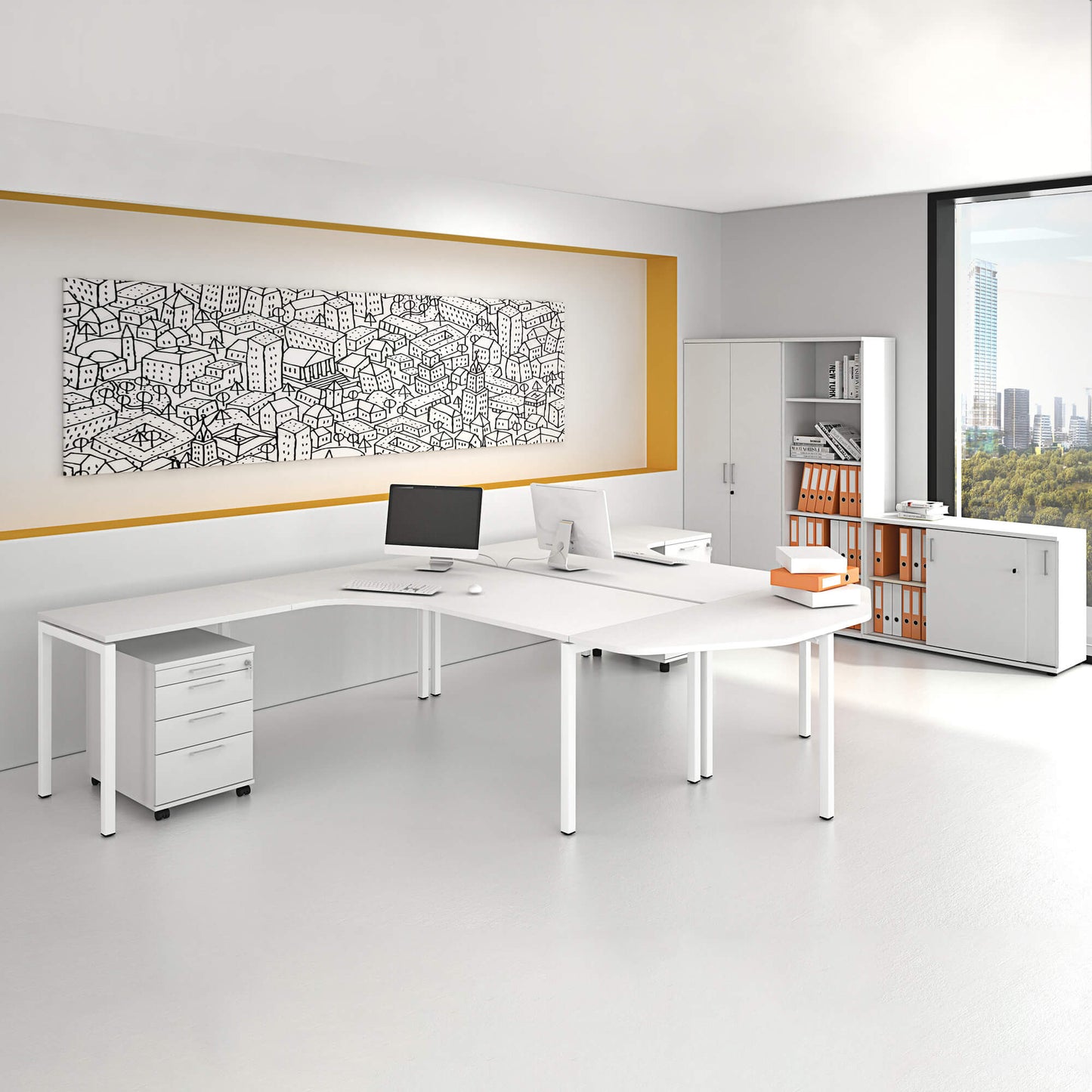 NOVA Frankfurt - complete office | Team desk, white