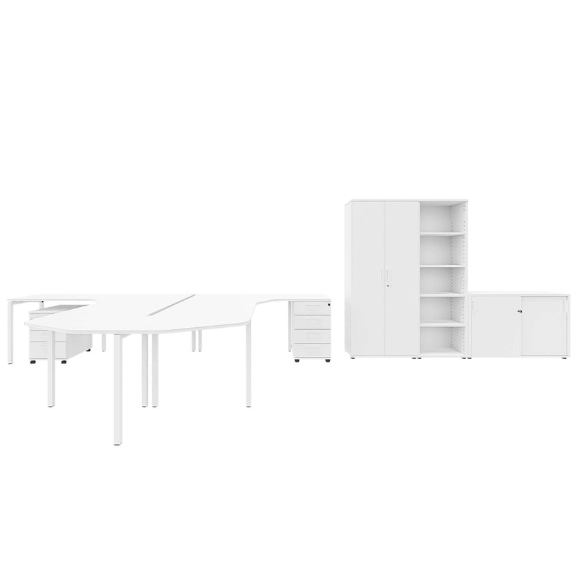 NOVA Francfort - Bureau complet | Bureau de l'équipe, blanc