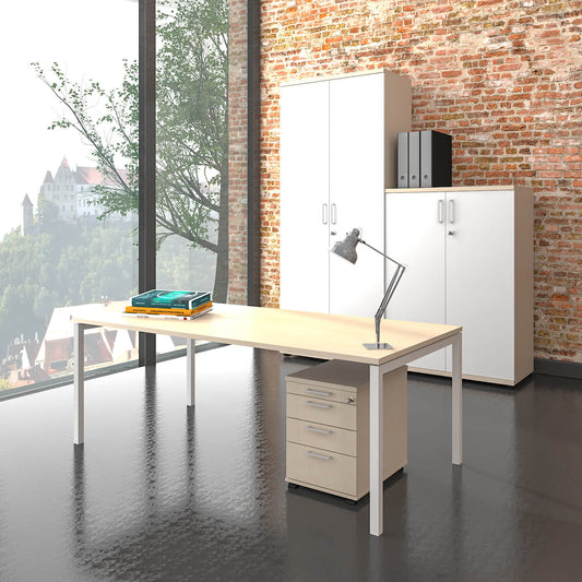 NOVA Landshut - Bureau complet | Ahorn / blanc