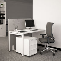 NOVA roll container | 3 drawers, 600 mm deep, maple