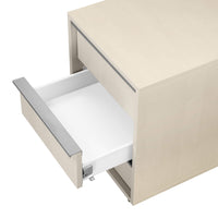 NOVA roll container | 3 drawers, 600 mm deep, maple