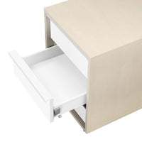 NOVA Roll container | 3 drawers, 600 mm deep, maple / white