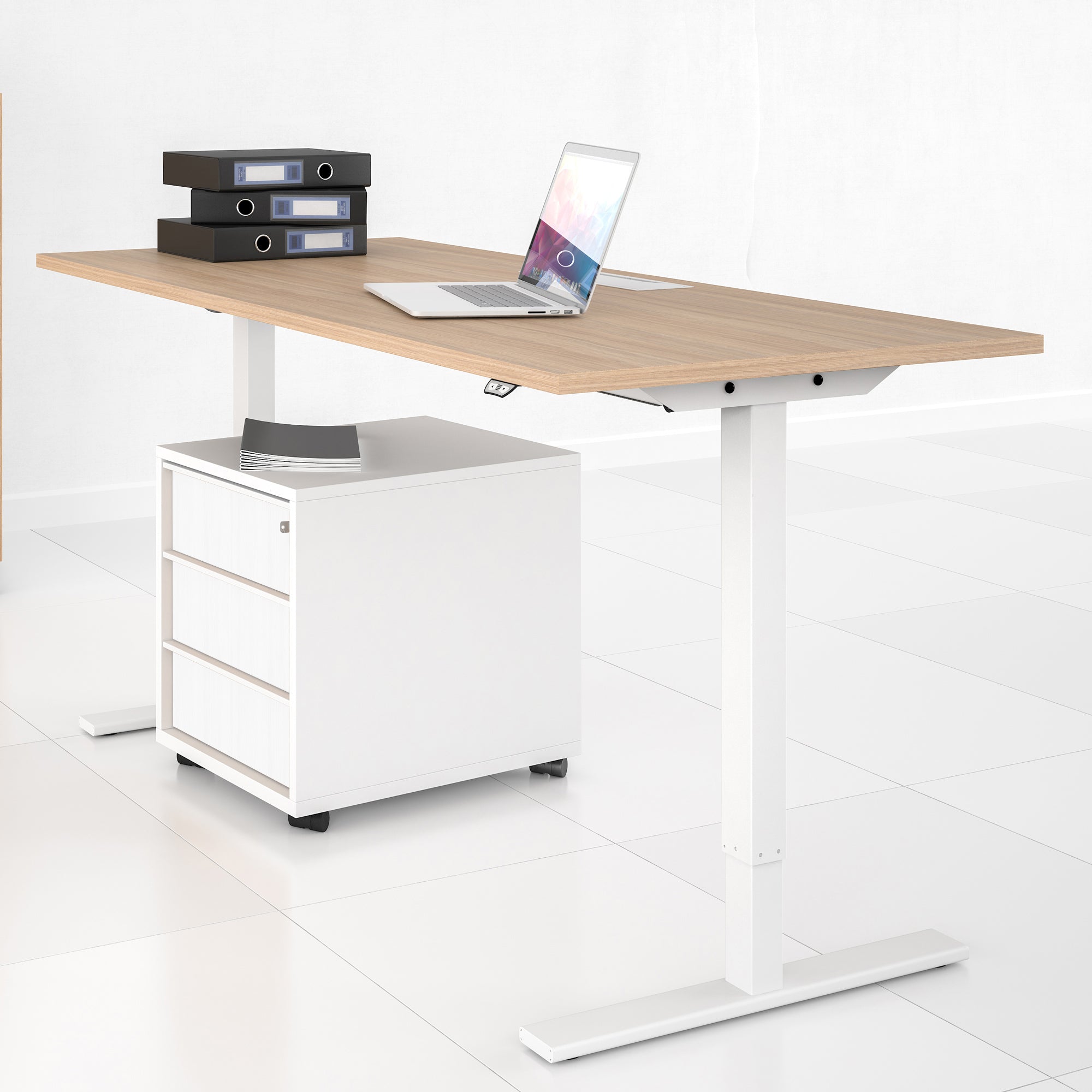 NOVA Roll container | 3 drawers, 600 mm deep, white