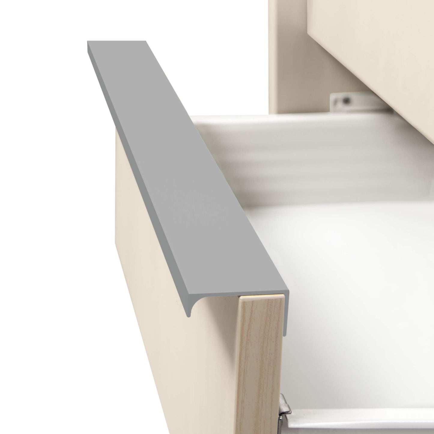 NOVA roll container | 3 drawers, 600 mm deep, extra narrow, maple