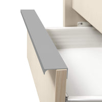 NOVA roll container | 3 drawers, 600 mm deep, extra narrow, maple