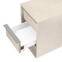 NOVA roll container | 3 drawers, 600 mm deep, extra narrow, maple