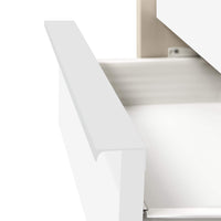 NOVA Roll container | 3 drawers, 600 mm deep, extra narrow, maple / white