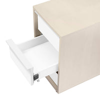 NOVA Roll container | 3 drawers, 600 mm deep, extra narrow, maple / white