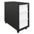 NOVA Roll container | 3 drawers, 600 mm deep, extra narrow, anthracite / white