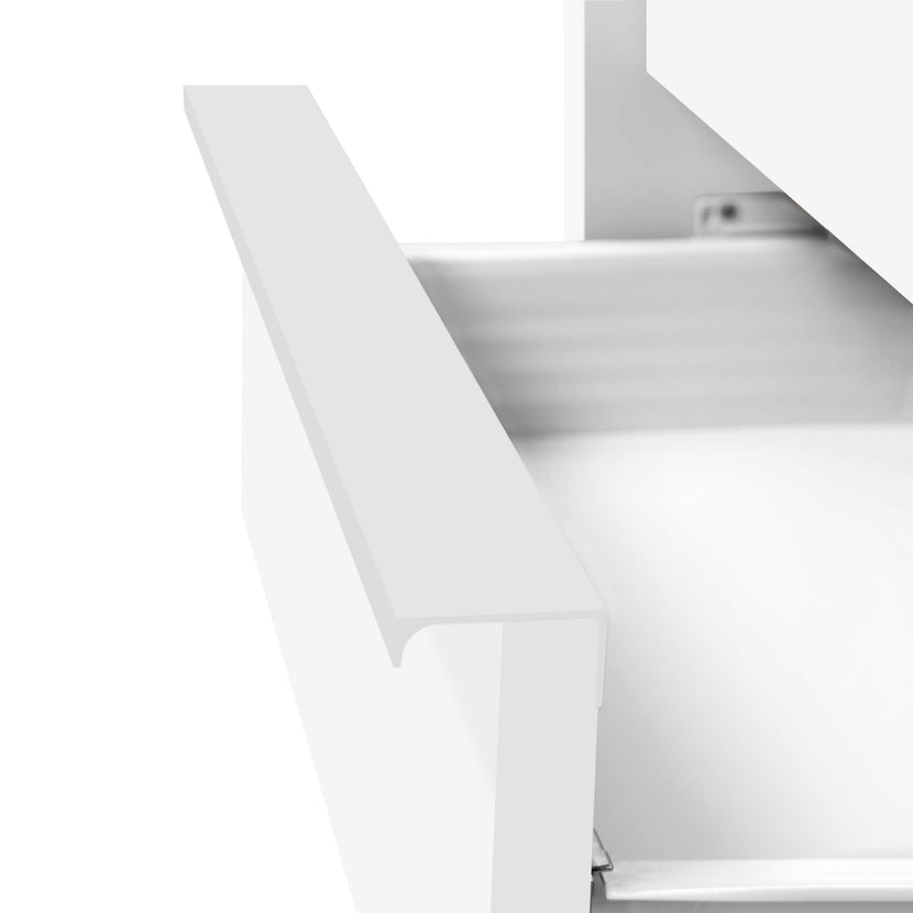 NOVA Rollcontainer | 3 Schubladen, 600 mm tief, extra schmal, Weiss