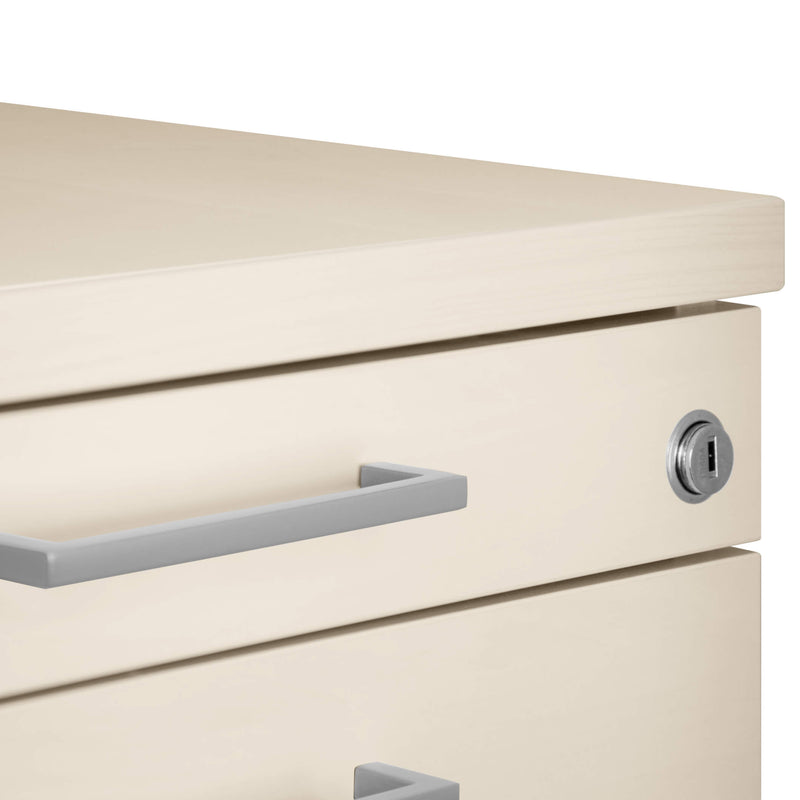 OPTIMA roll container | 3 drawers + 1 small parts compartment, 600 mm deep, maple - 2 Main Image