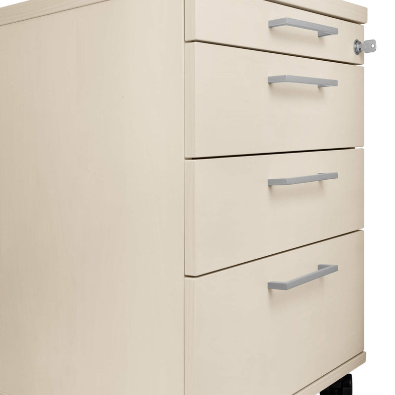 OPTIMA roll container | 3 drawers + 1 small parts compartment, 600 mm deep, maple - 13 Main Image