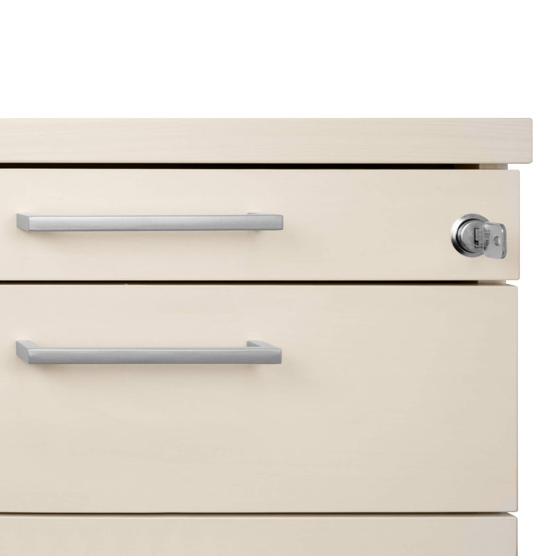 OPTIMA roll container | 3 drawers + 1 small parts compartment, 600 mm deep, maple - 10 Main Image
