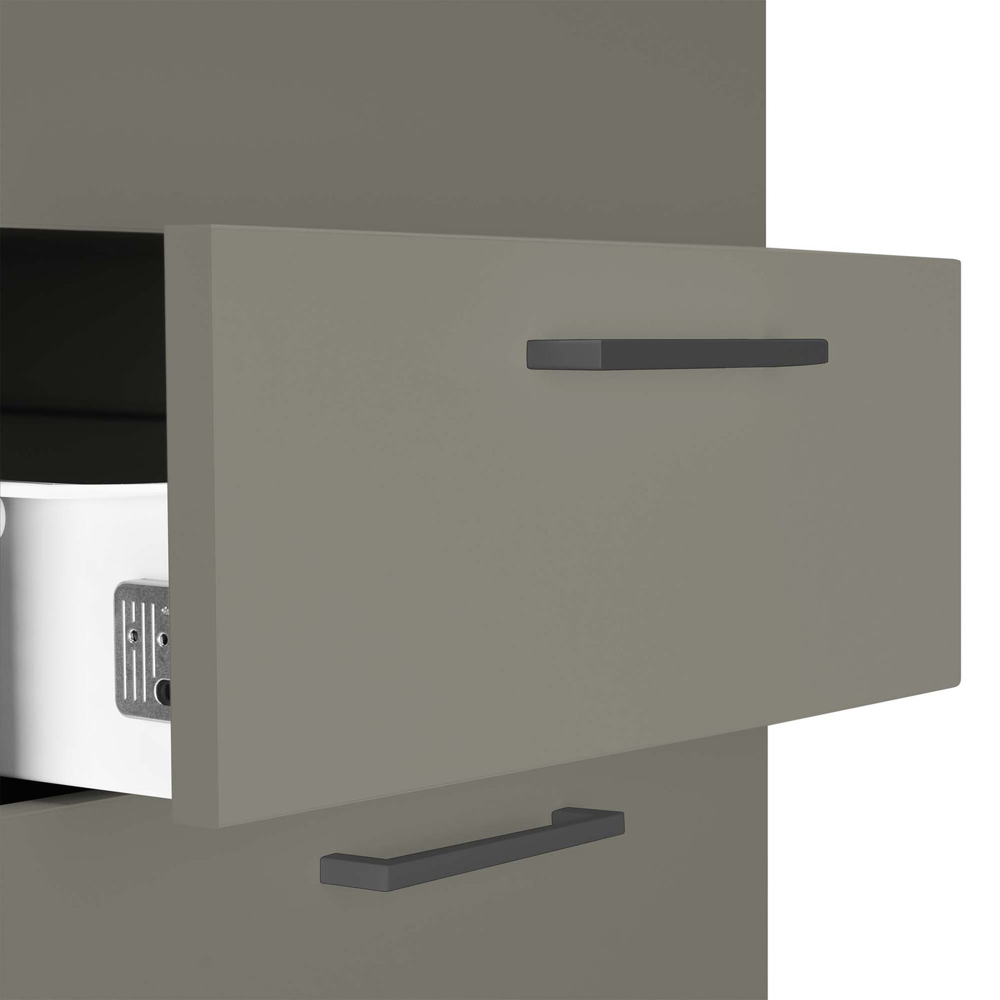 OPTIMA roll container | 3 drawers + 1 small parts compartment, 600 mm deep, Cubanit gray