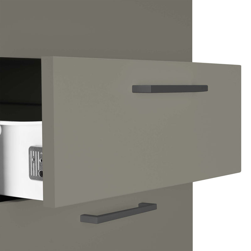 OPTIMA Rollcontainer | 3 Schubladen + 1 Kleinteilefach, 600 mm tief, Cubanitgrau - 3 Main Image