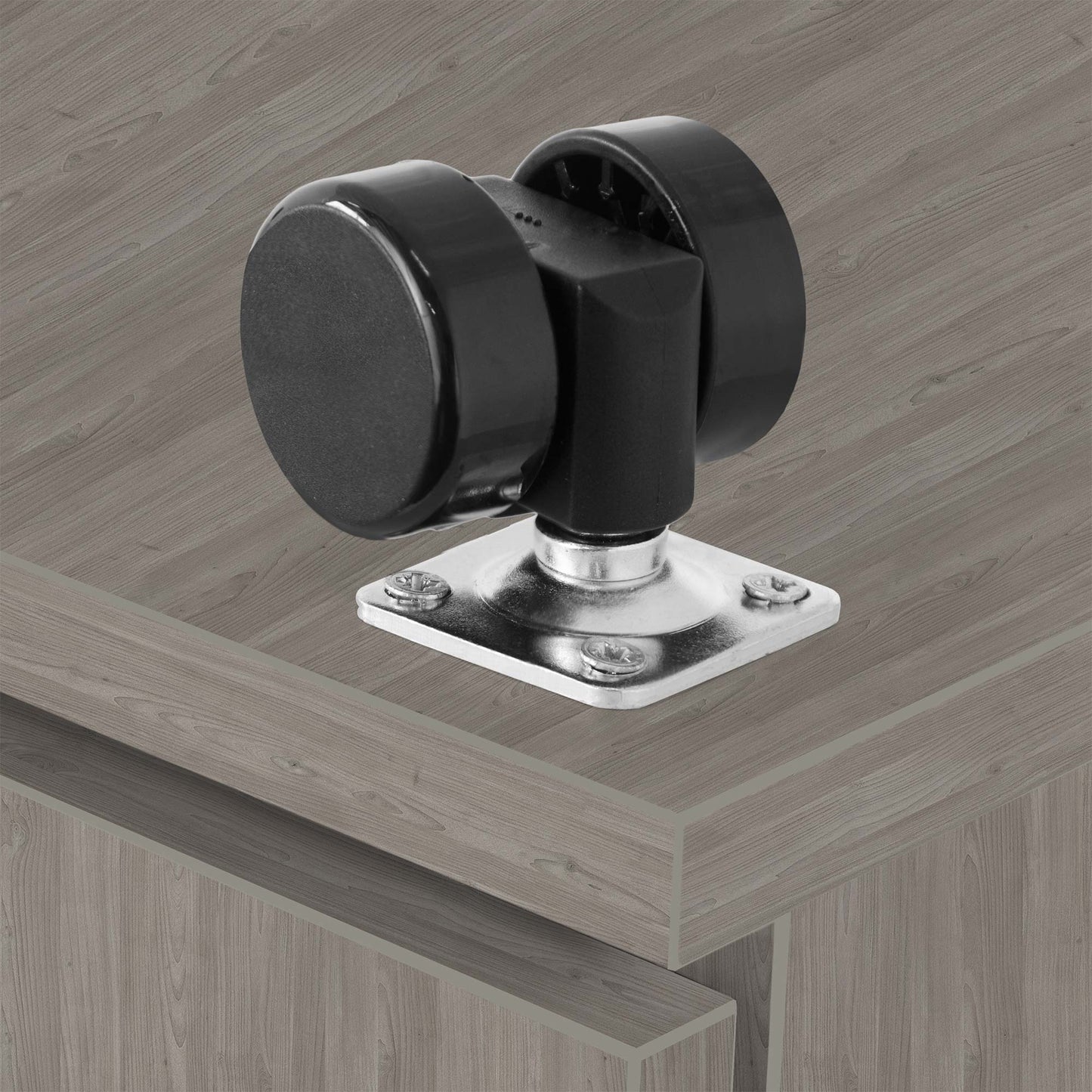 OPTIMA Container rotolo | 3 cassetti + 1 scompartimento di piccole parti, 600 mm di profondità, grigio di quercia nord