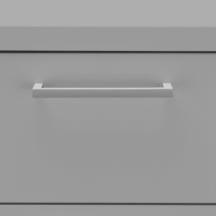 OPTIMA Rollcontainer | 3 Schubladen + 1 Kleinteilefach, 600 mm tief, Perlgrau