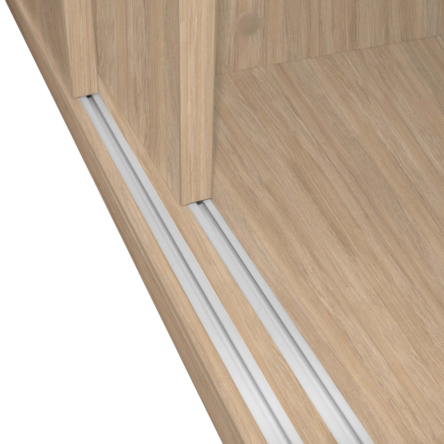 UNI sliding door wardrobe | 3 OH, 1000 x 1143 mm, amber oak