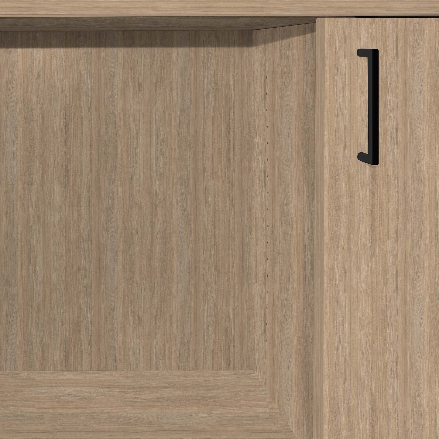 UNI sliding door wardrobe | 3 OH, 1000 x 1143 mm, amber oak